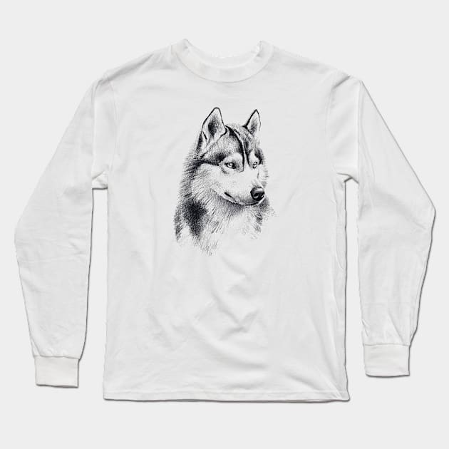 Husky Long Sleeve T-Shirt by DesignerMAN